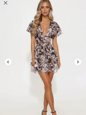 Fashion Nova Sierra Chiffon Mini Dress